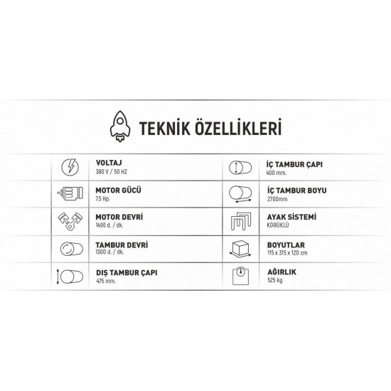 Halı Sıkma Makinesi HS 2700 K-PN