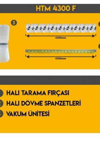 Halı Çırpma ve Toz Alma Makinesi HTM 4300 F